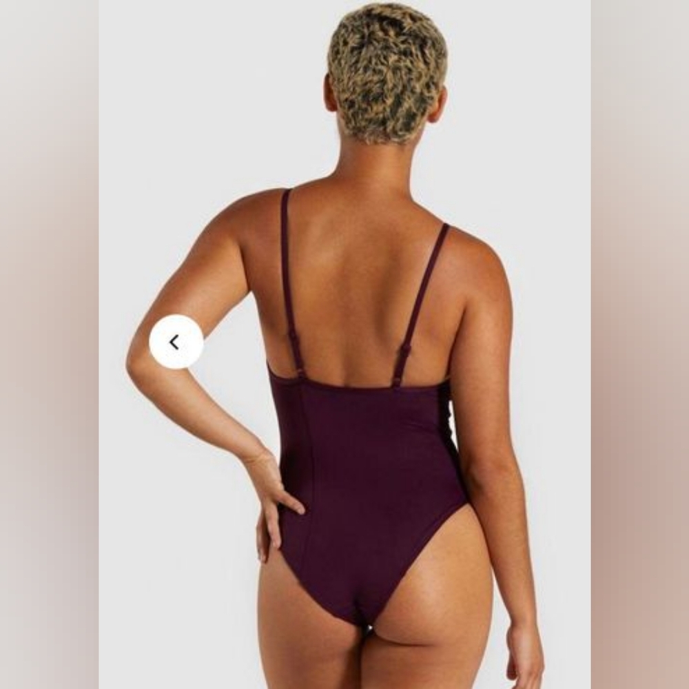 Gymshark One Piece Swimsuit Purple/Plum Large - Picture 3 of 10